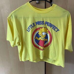 Vibrant Yellow Kids Tee with Cartoon Print